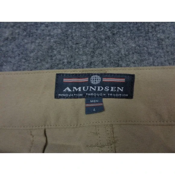 Amundsen Field Pants Mens Large Beige Button Fly Reinforce Knees Waxed Trousers